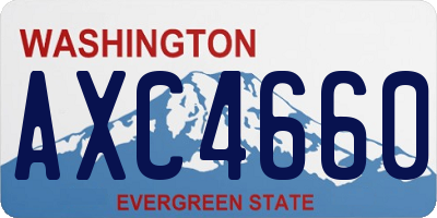 WA license plate AXC4660