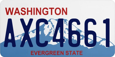 WA license plate AXC4661