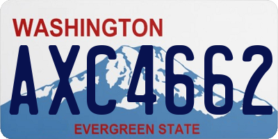WA license plate AXC4662