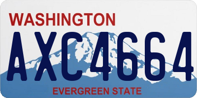 WA license plate AXC4664
