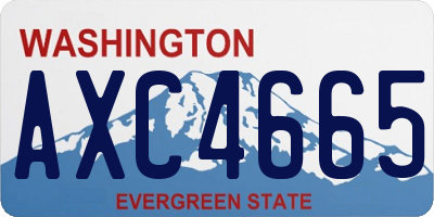 WA license plate AXC4665