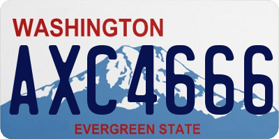 WA license plate AXC4666