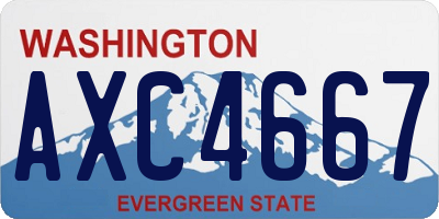 WA license plate AXC4667