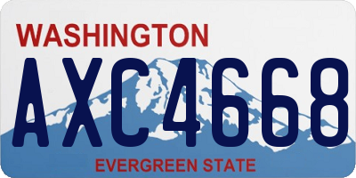 WA license plate AXC4668