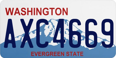 WA license plate AXC4669