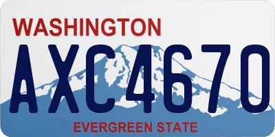 WA license plate AXC4670