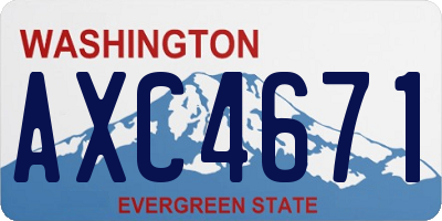 WA license plate AXC4671