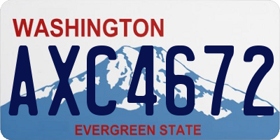 WA license plate AXC4672