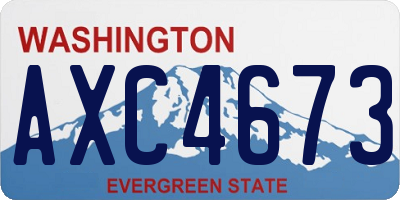 WA license plate AXC4673