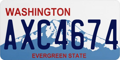 WA license plate AXC4674