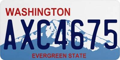 WA license plate AXC4675