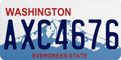 WA license plate AXC4676