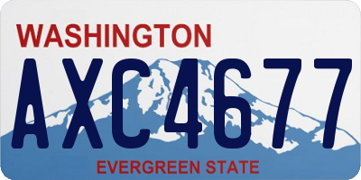WA license plate AXC4677