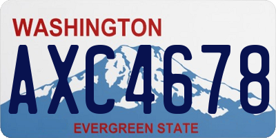 WA license plate AXC4678