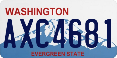 WA license plate AXC4681