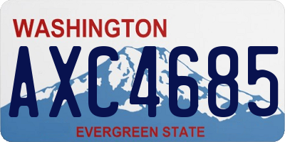 WA license plate AXC4685