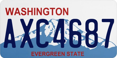 WA license plate AXC4687
