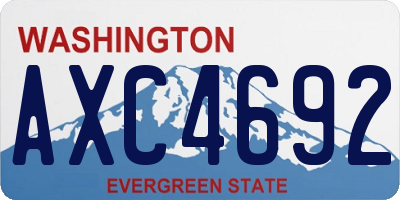 WA license plate AXC4692