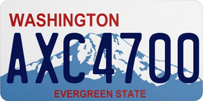 WA license plate AXC4700