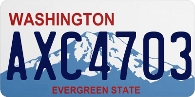 WA license plate AXC4703