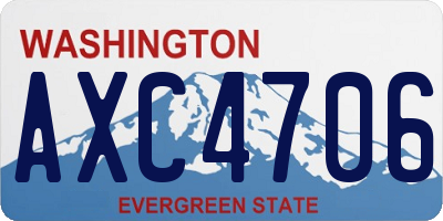 WA license plate AXC4706