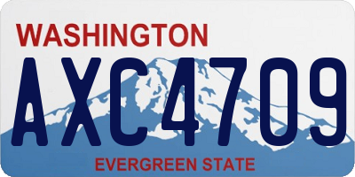 WA license plate AXC4709