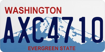 WA license plate AXC4710