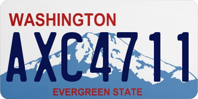 WA license plate AXC4711