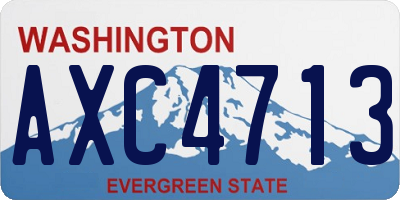 WA license plate AXC4713