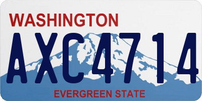 WA license plate AXC4714