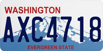 WA license plate AXC4718
