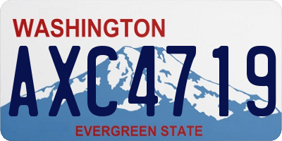 WA license plate AXC4719