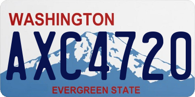 WA license plate AXC4720