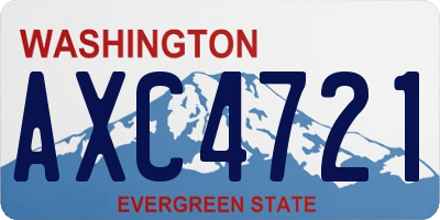 WA license plate AXC4721
