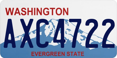 WA license plate AXC4722