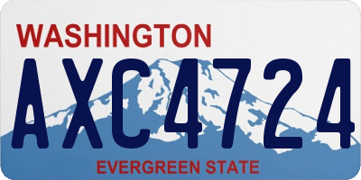 WA license plate AXC4724