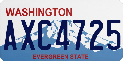 WA license plate AXC4725