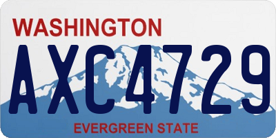 WA license plate AXC4729