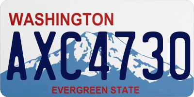 WA license plate AXC4730