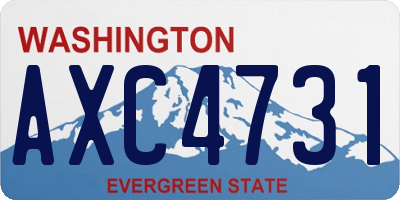 WA license plate AXC4731