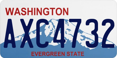 WA license plate AXC4732
