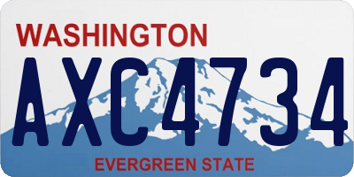 WA license plate AXC4734