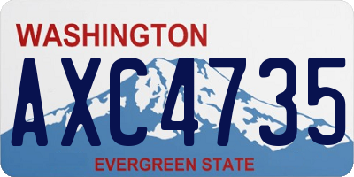 WA license plate AXC4735