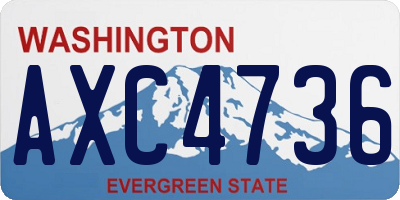 WA license plate AXC4736