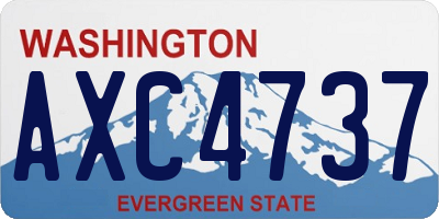 WA license plate AXC4737