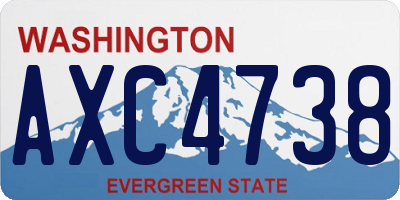 WA license plate AXC4738