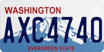 WA license plate AXC4740