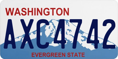 WA license plate AXC4742