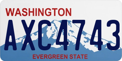 WA license plate AXC4743