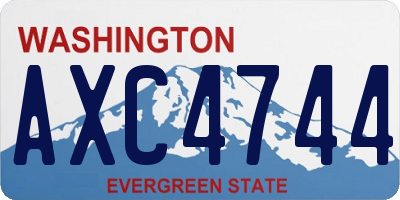 WA license plate AXC4744